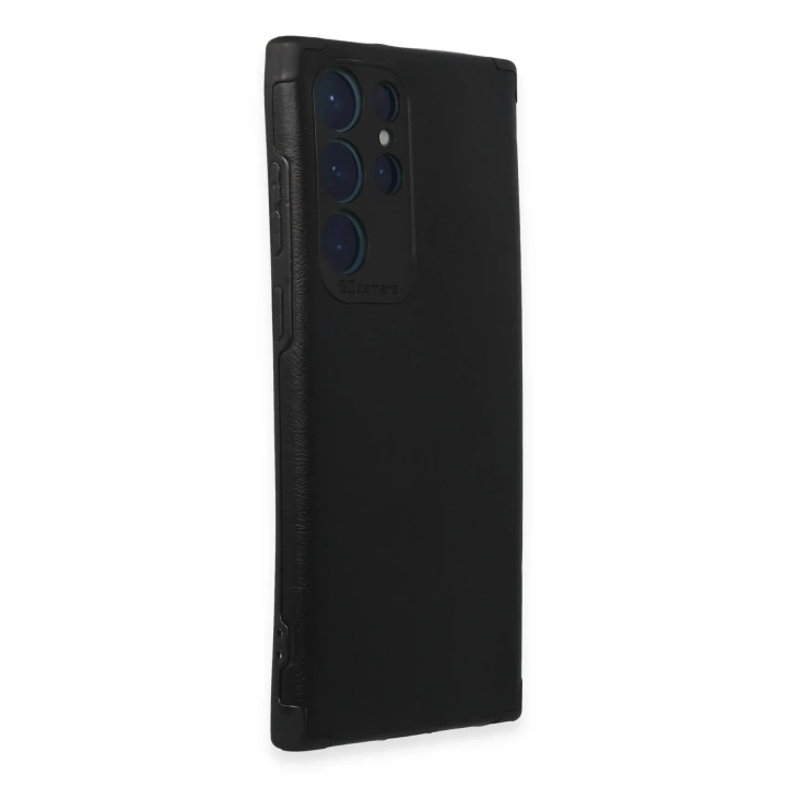 BFS  Samsung Galaxy S22 Ultra Kılıf Loop Deri Silikon - Siyah