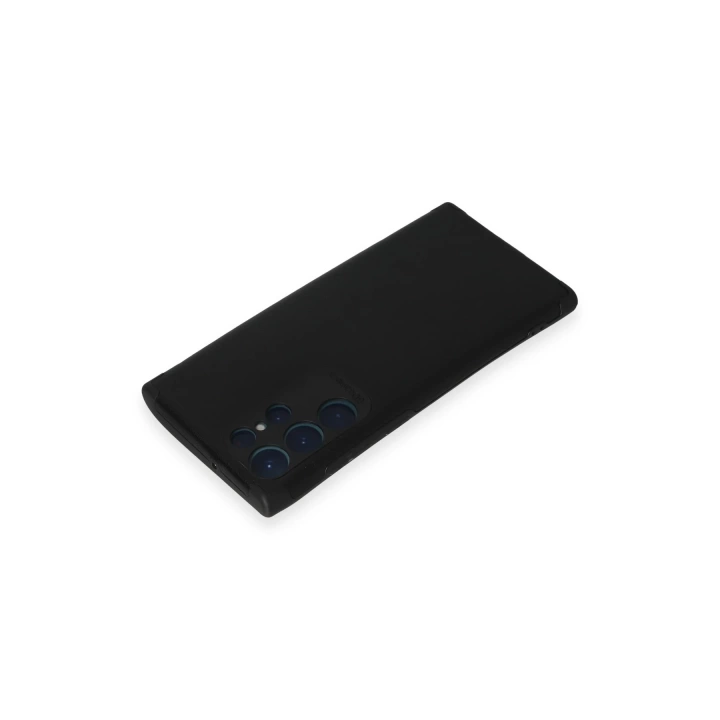 BFS  Samsung Galaxy S22 Ultra Kılıf Loop Deri Silikon - Siyah