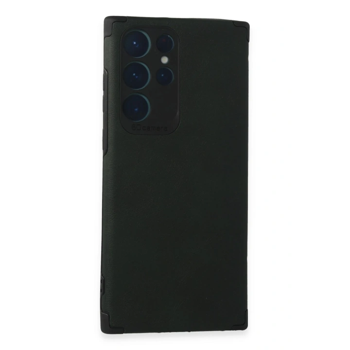 BFS  Samsung Galaxy S22 Ultra Kılıf Loop Deri Silikon - Yeşil