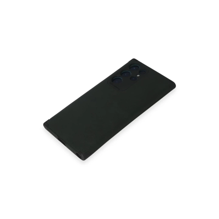 BFS  Samsung Galaxy S22 Ultra Kılıf Loop Deri Silikon - Yeşil