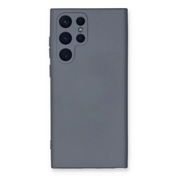 BFS  Samsung Galaxy S22 Ultra Kılıf Nano içi Kadife Silikon - Gri