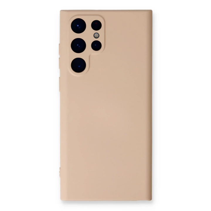 BFS  Samsung Galaxy S22 Ultra Kılıf Nano içi Kadife Silikon - Pudra