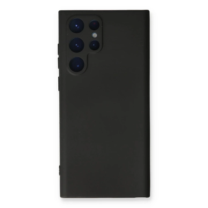 BFS  Samsung Galaxy S22 Ultra Kılıf Nano içi Kadife Silikon - Siyah