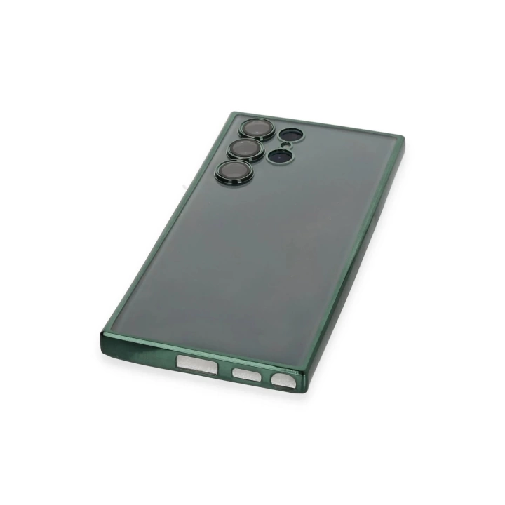 BFS  Samsung Galaxy S22 Ultra Kılıf Razer Lensli Silikon - Yeşil
