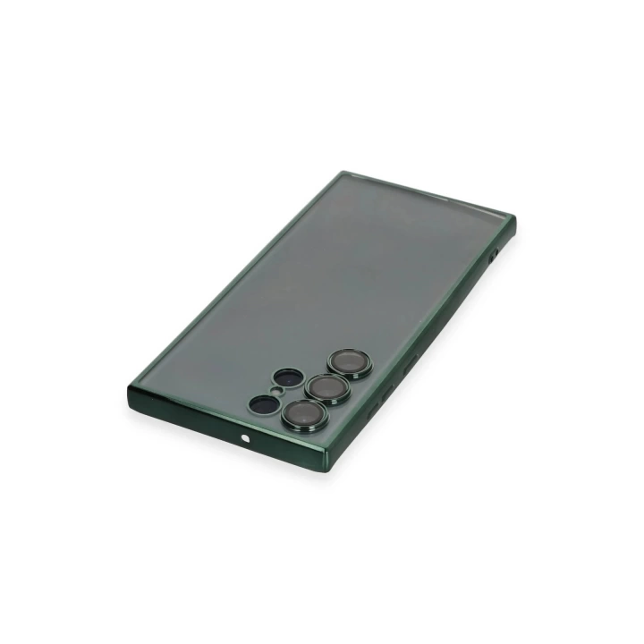 BFS  Samsung Galaxy S22 Ultra Kılıf Razer Lensli Silikon - Yeşil