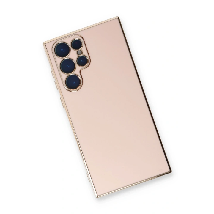 BFS  Samsung Galaxy S22 Ultra Kılıf Volet Silikon - Pembe