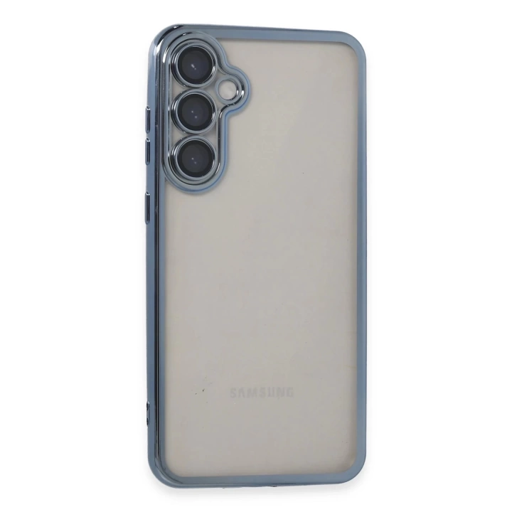 BFS  Samsung Galaxy S23 FE Kılıf Razer Lensli Silikon - Açık Mavi