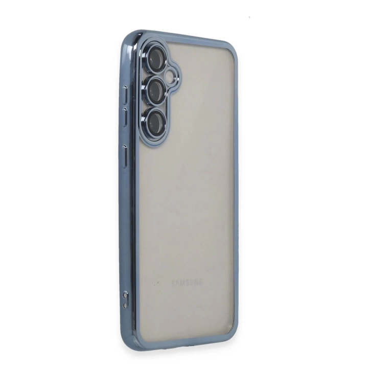 BFS  Samsung Galaxy S23 FE Kılıf Razer Lensli Silikon - Açık Mavi