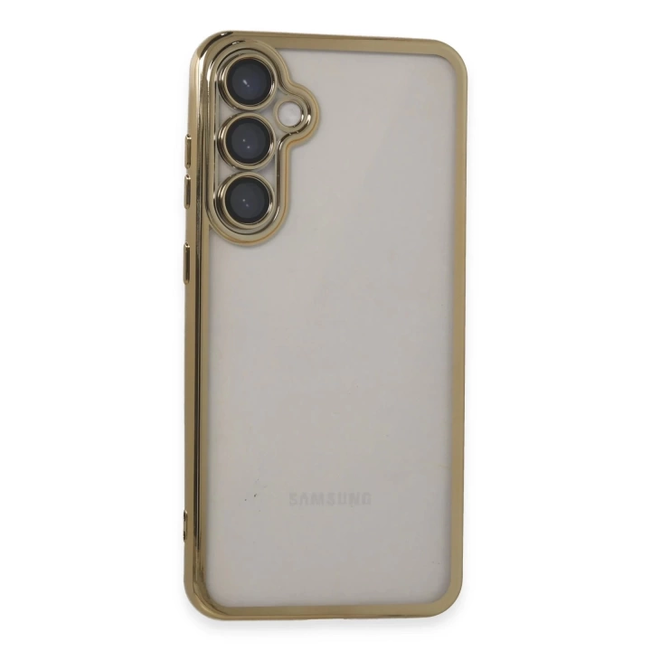 BFS  Samsung Galaxy S23 FE Kılıf Razer Lensli Silikon - Gold