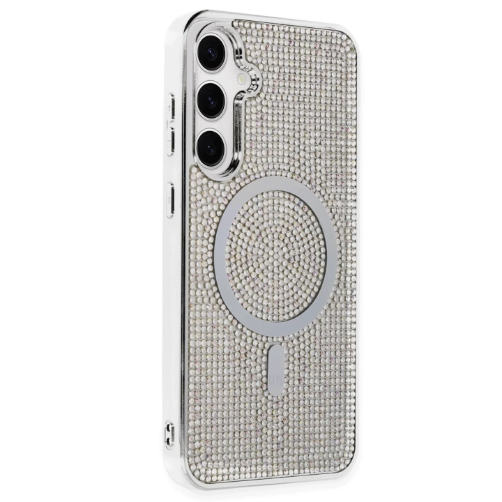 BFS  Samsung Galaxy S23 Kılıf Diamond Magsafe Kapak - Rainbow