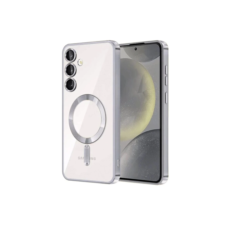 BFS  Samsung Galaxy S23 Kılıf Kross Magneticsafe Kapak - Gümüş