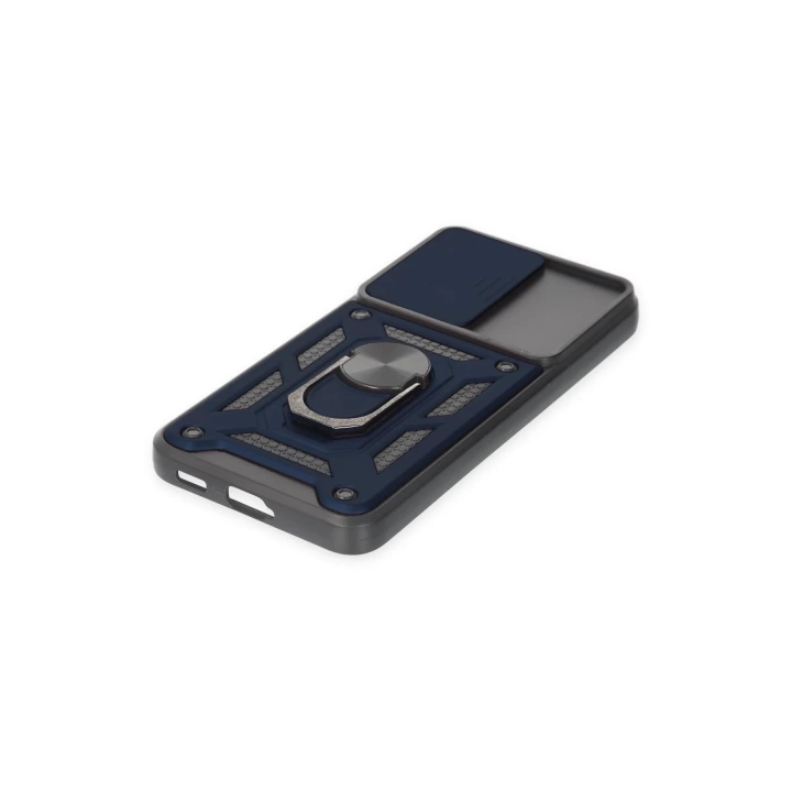BFS  Samsung Galaxy S23 Kılıf Pars Lens Yüzüklü Silikon - Lacivert