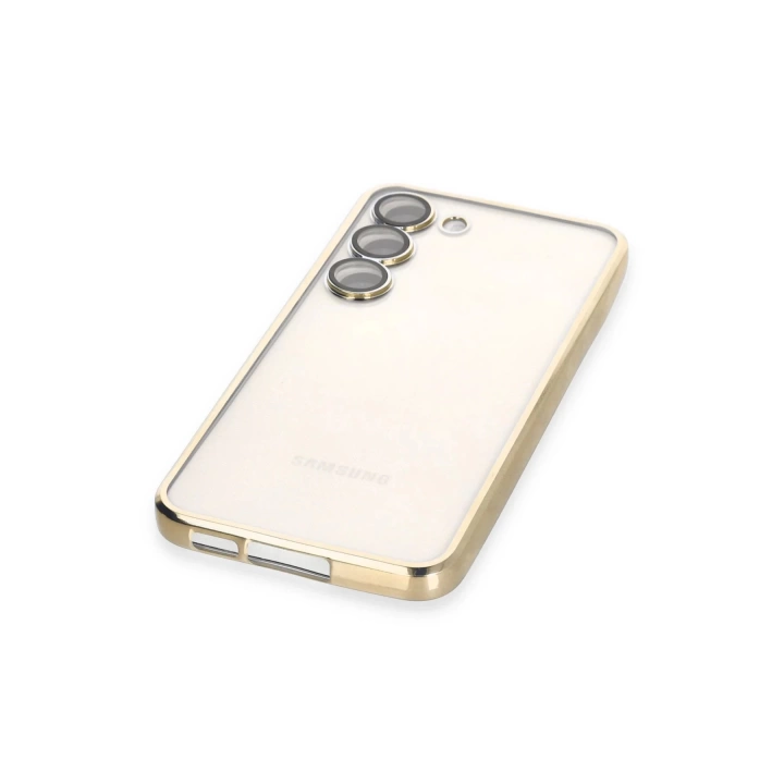 BFS  Samsung Galaxy S23 Kılıf Razer Lensli Silikon - Gold
