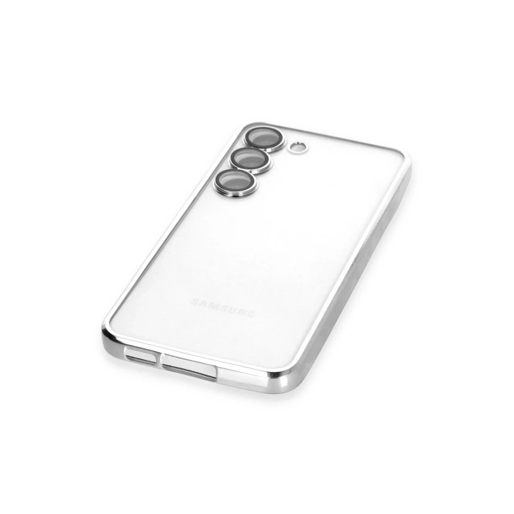 BFS  Samsung Galaxy S23 Kılıf Razer Lensli Silikon - Gümüş