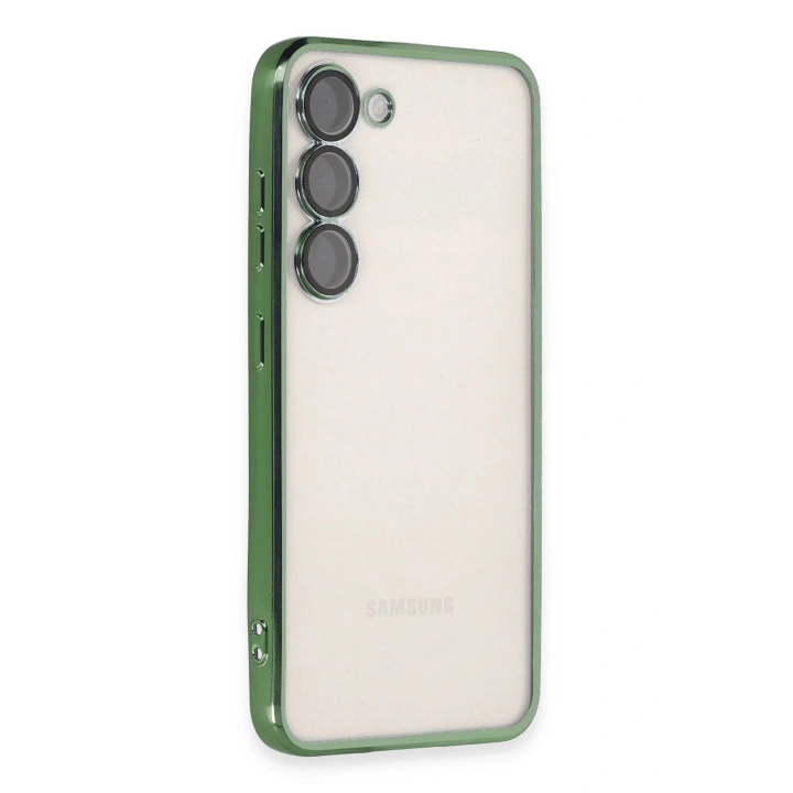BFS  Samsung Galaxy S23 Kılıf Razer Lensli Silikon - Yeşil