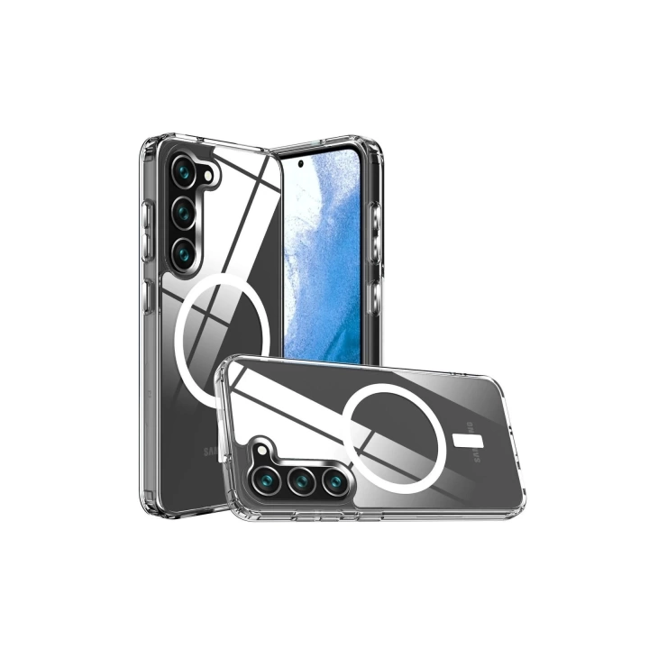 BFS  Samsung Galaxy S23 Plus Kılıf Magneticsafe Şeffaf Silikon - Şeffaf