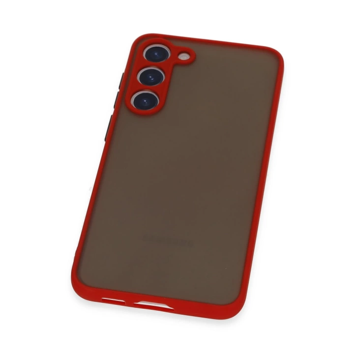 BFS  Samsung Galaxy S23 Plus Kılıf Montreal Silikon Kapak - Kırmızı