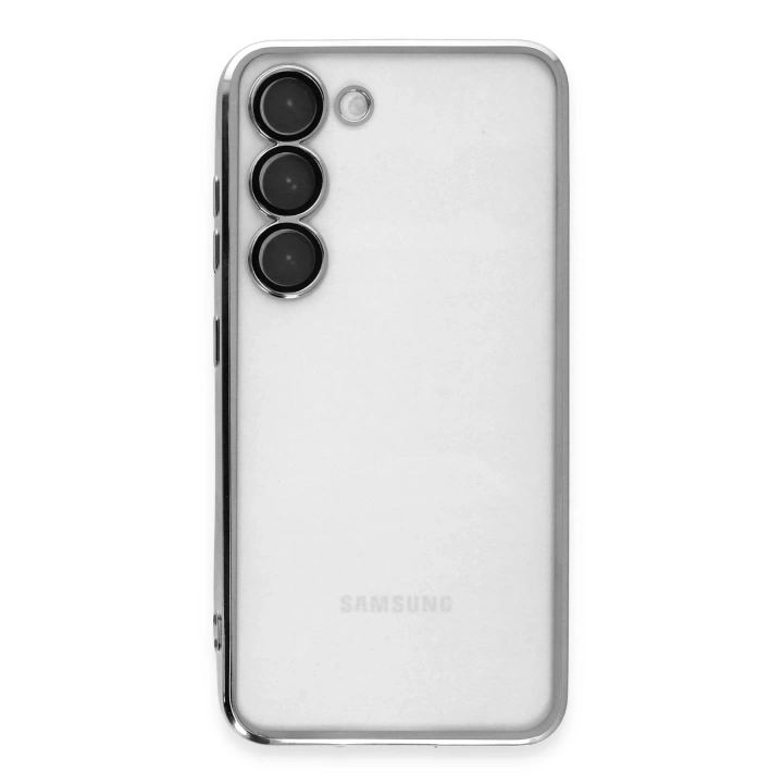 BFS  Samsung Galaxy S23 Plus Kılıf Razer Lensli Silikon - Gümüş