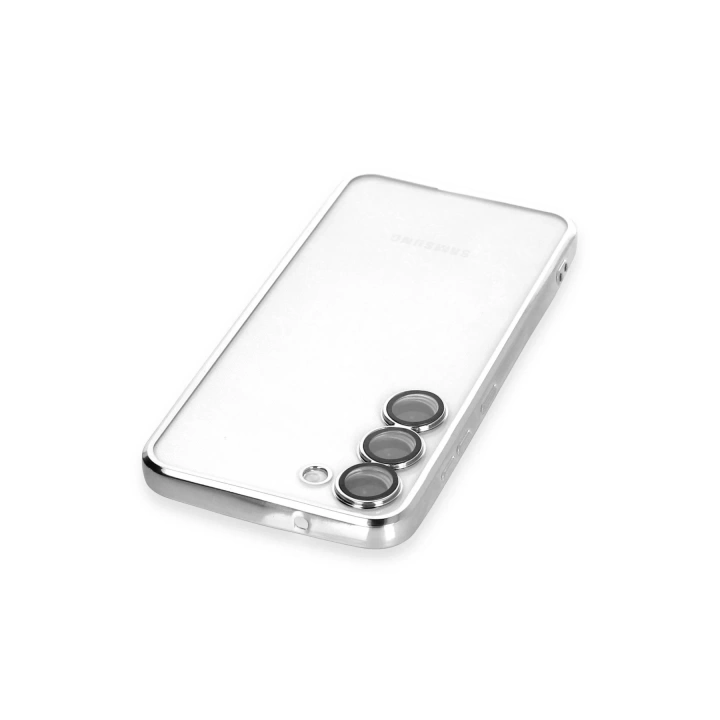 BFS  Samsung Galaxy S23 Plus Kılıf Razer Lensli Silikon - Gümüş