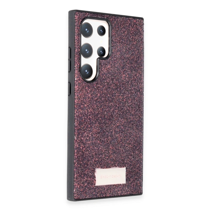 BFS  Samsung Galaxy S23 Ultra Bright Simli Kapak - Derin Mor