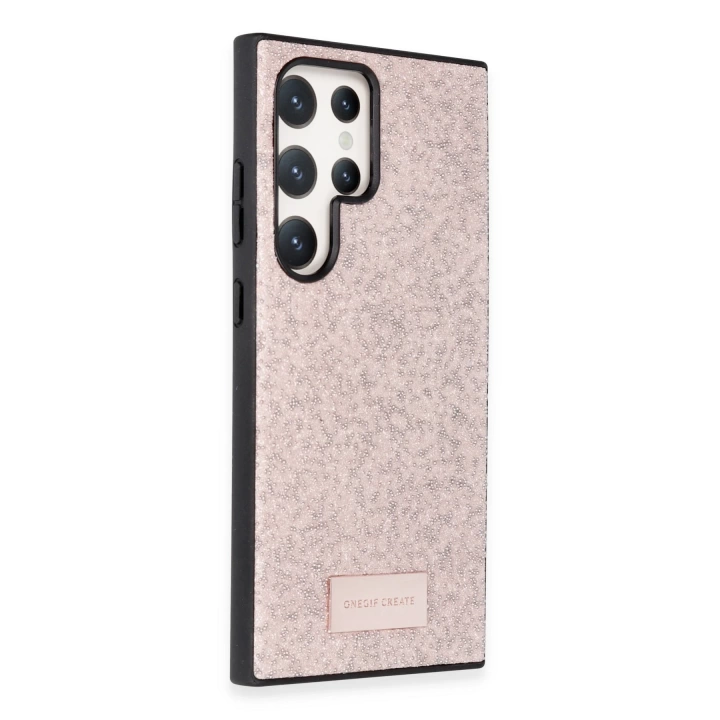 BFS  Samsung Galaxy S23 Ultra Bright Simli Kapak - Pembe