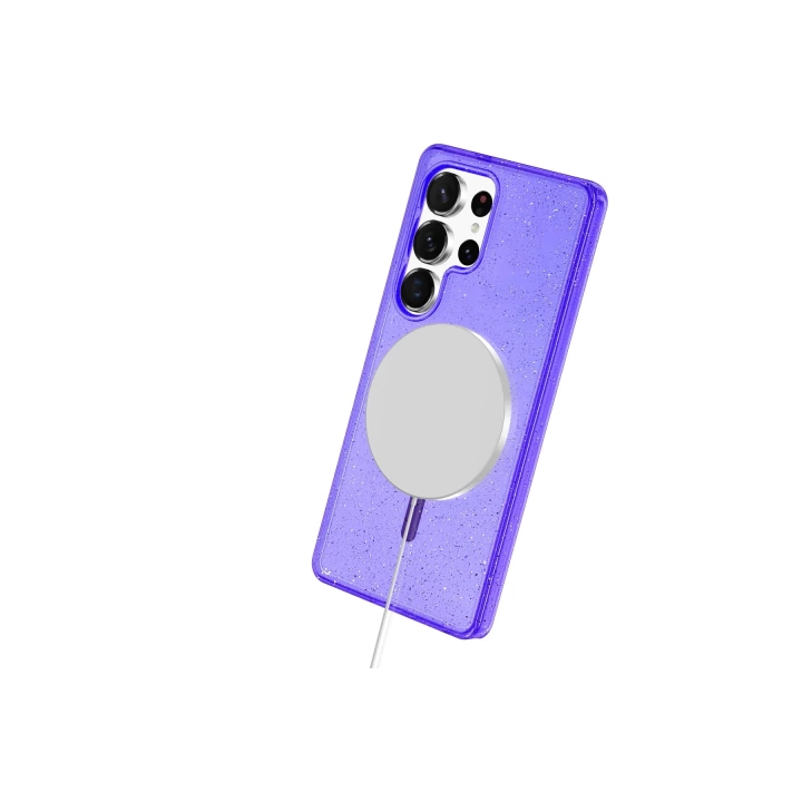BFS  Samsung Galaxy S23 Ultra Kılıf Glow Magsafe Kapak - Mor