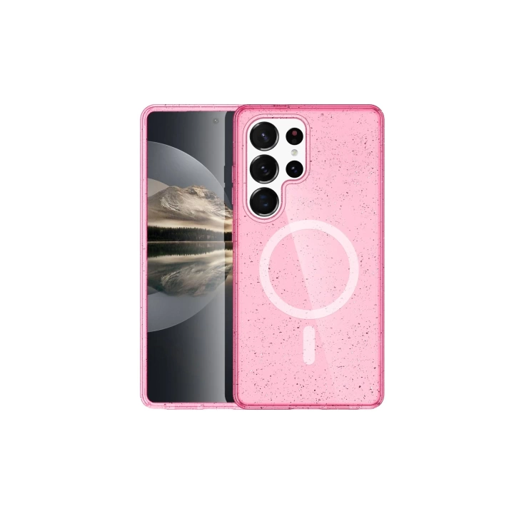 BFS  Samsung Galaxy S23 Ultra Kılıf Glow Magsafe Kapak - Pembe