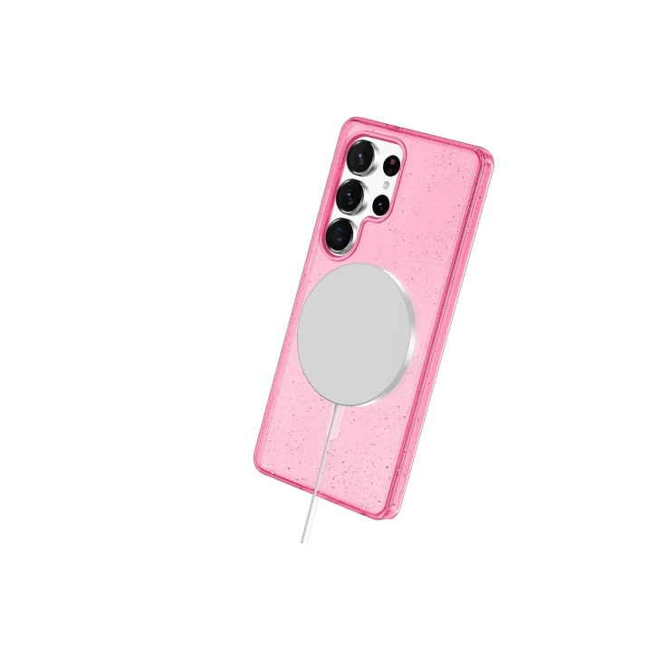 BFS  Samsung Galaxy S23 Ultra Kılıf Glow Magsafe Kapak - Pembe