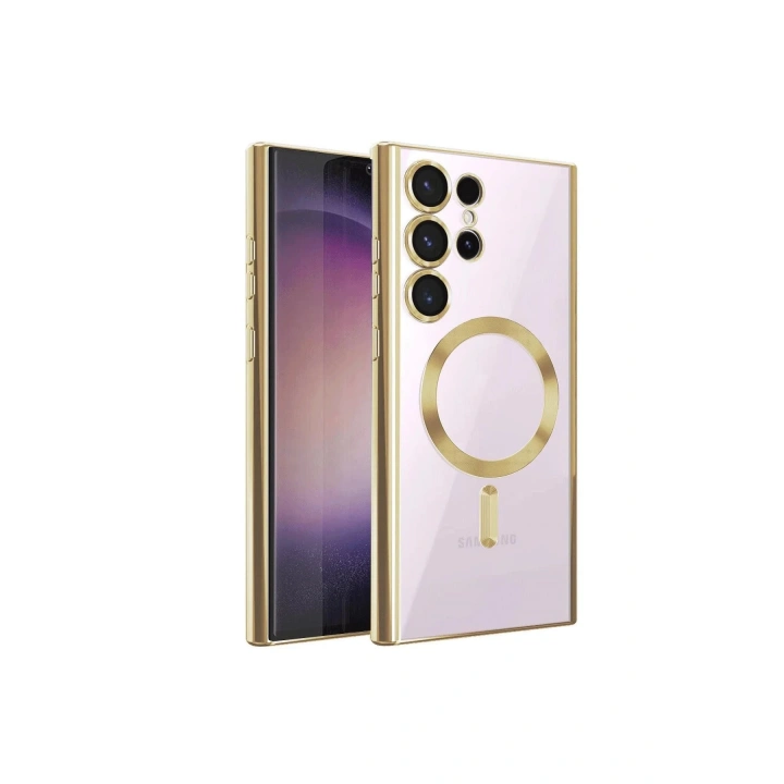 BFS Samsung Galaxy S23 Ultra Kılıf Kross Magneticsafe Kapak - Gold