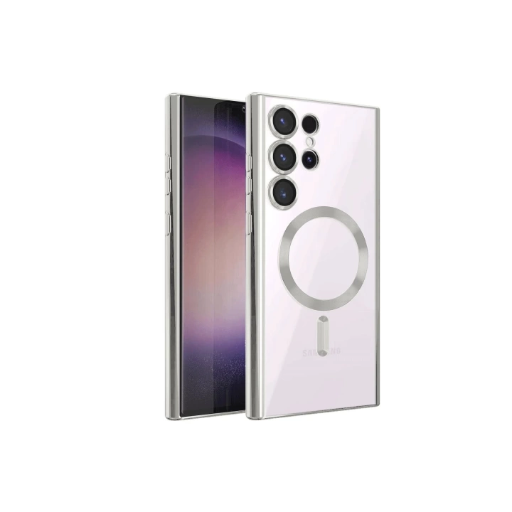 BFS  Samsung Galaxy S23 Ultra Kılıf Kross Magneticsafe Kapak - Titan Gri