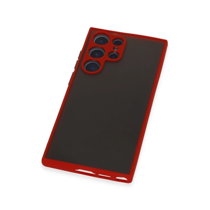 BFS  Samsung Galaxy S23 Ultra Kılıf Montreal Silikon Kapak - Kırmızı