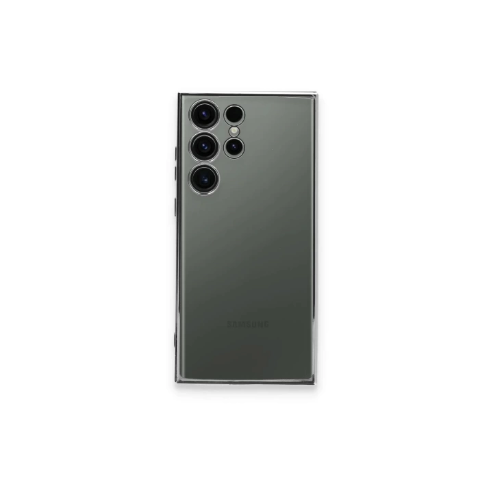 BFS  Samsung Galaxy S23 Ultra Kılıf Razer Lensli Silikon - Gümüş