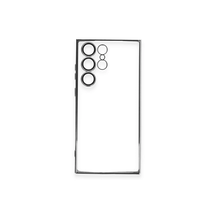 BFS  Samsung Galaxy S23 Ultra Kılıf Razer Lensli Silikon - Gümüş