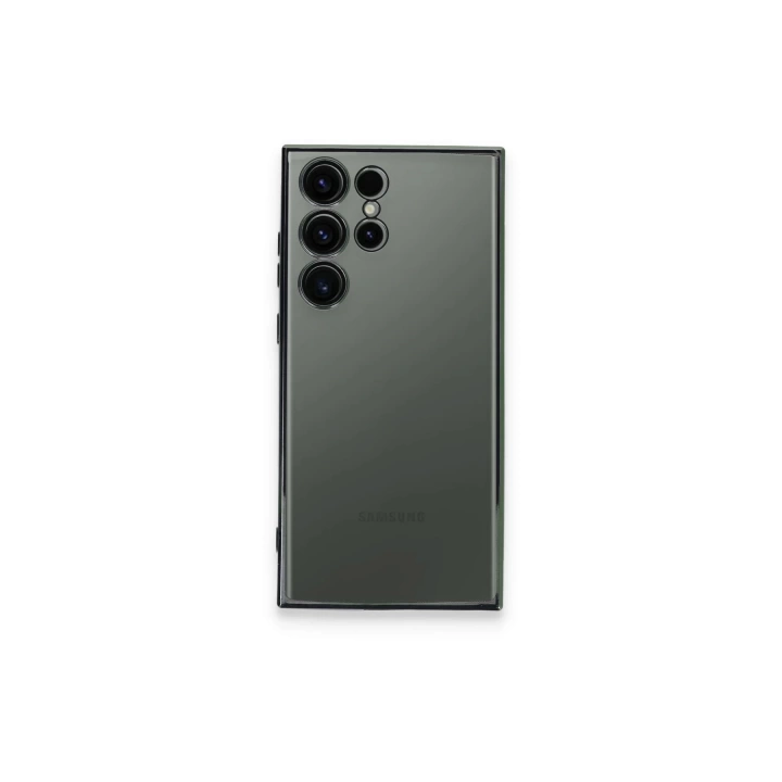 BFS  Samsung Galaxy S23 Ultra Kılıf Razer Lensli Silikon - Yeşil