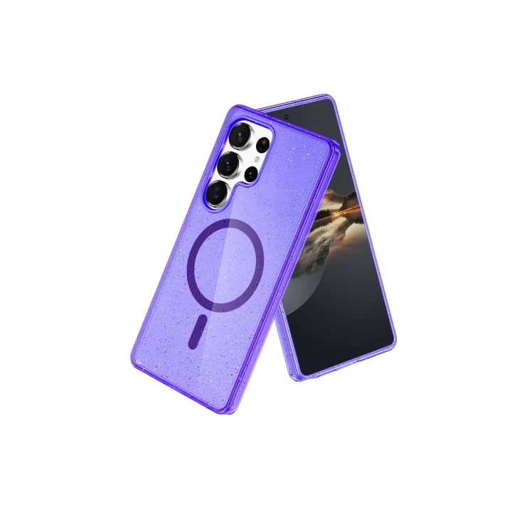 BFS  Samsung Galaxy S23 Ultra Kılıf Star Magsafe Kapak - Mor