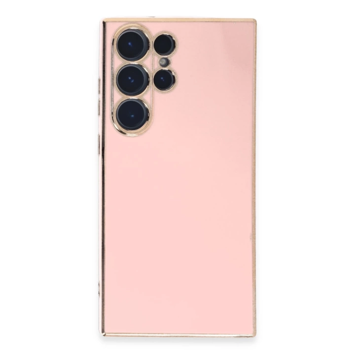 BFS  Samsung Galaxy S23 Ultra Kılıf Volet Silikon - Pembe