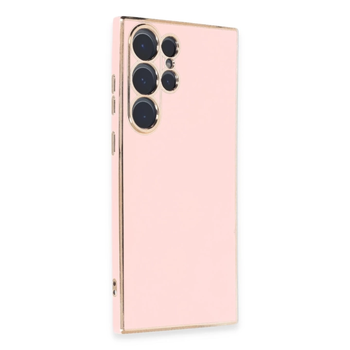 BFS  Samsung Galaxy S23 Ultra Kılıf Volet Silikon - Pembe
