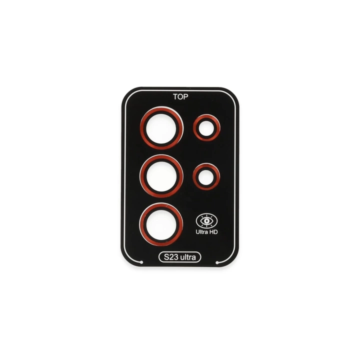 BFS  Samsung Galaxy S23 Ultra Valdez Metal Kamera Lens - Kırmızı