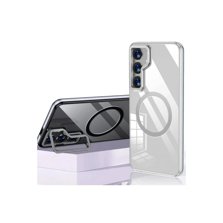 BFS  Samsung Galaxy S24 Crystal Magsafe Kapak - Şeffaf