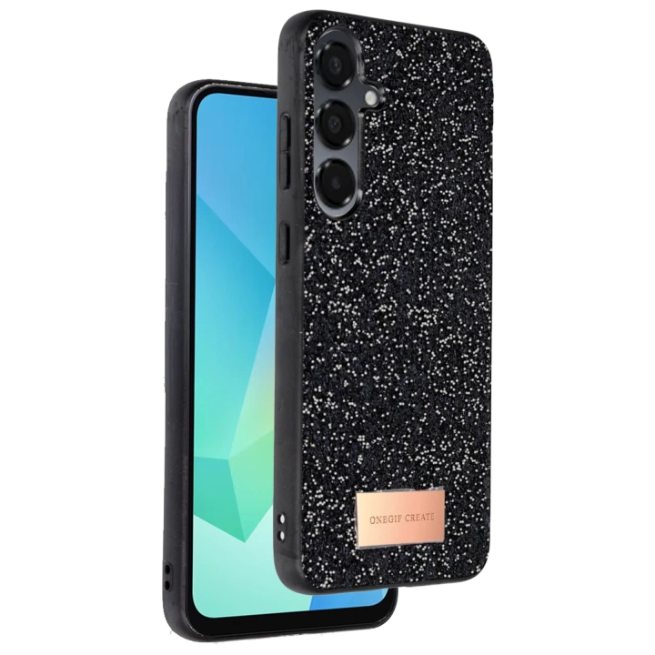 BFS  Samsung Galaxy S24 FE Bright Simli Kapak - Siyah