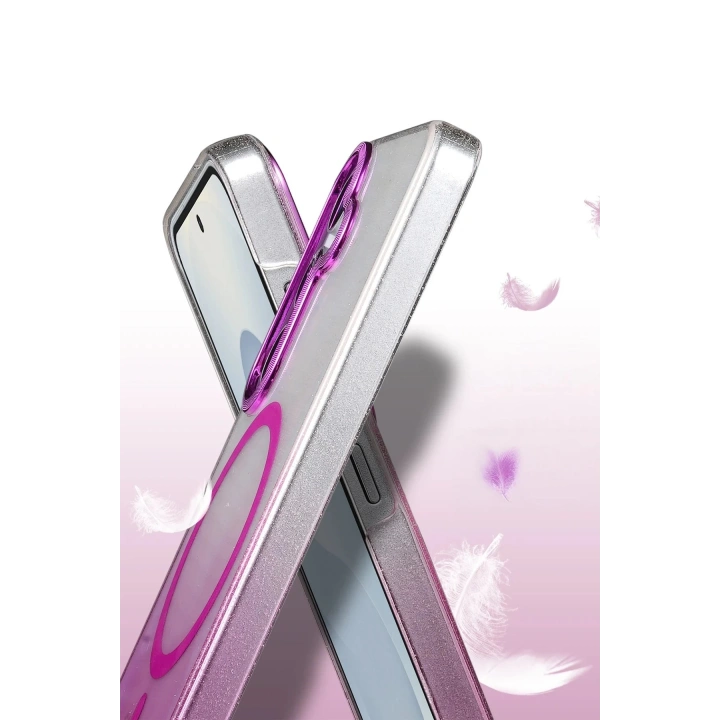BFS Samsung Galaxy S24 FE Glossy Magsafe Kapak - Mor