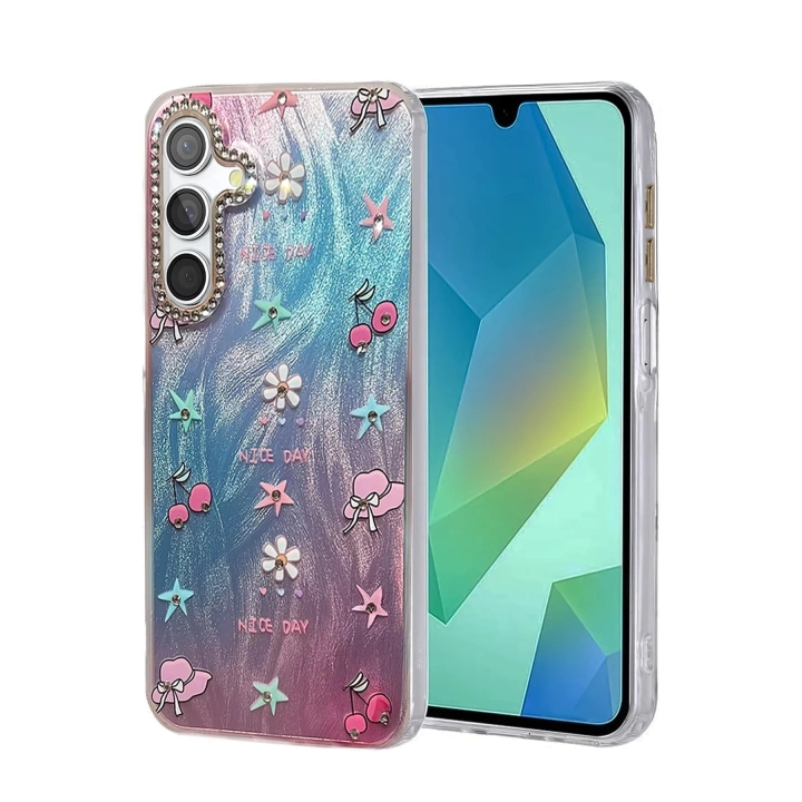 BFS Samsung Galaxy S24 FE Kılıf Blade Aynalı Desenli Kapak - Desen 4