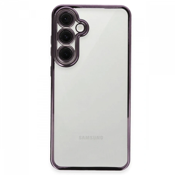 BFS  Samsung Galaxy S24 FE Kılıf  Lensli Silikon - Mor