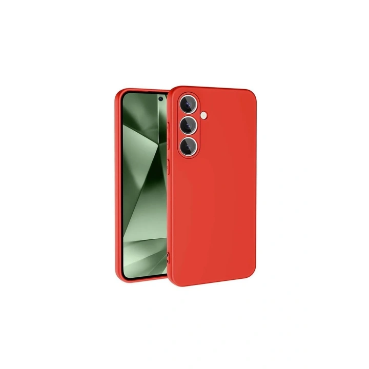 BFS  Samsung Galaxy S24 FE Kılıf Nano içi Kadife Silikon - Kırmızı
