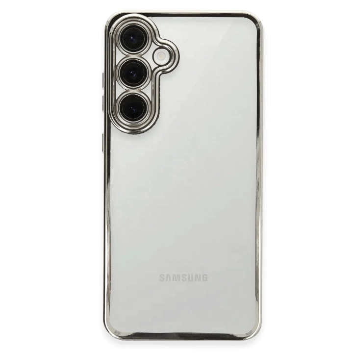 BFS  Samsung Galaxy S24 FE Kılıf Razer Lensli Silikon - Gümüş
