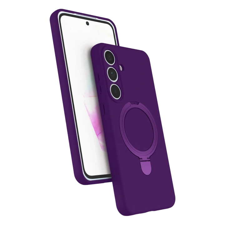 BFS  Samsung Galaxy S24 FE Regal Magsafe Standlı Kapak - Derin Mor