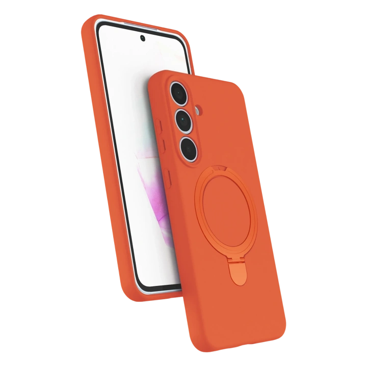 BFS  Samsung Galaxy S24 FE Regal Magsafe Standlı Kapak - Turuncu