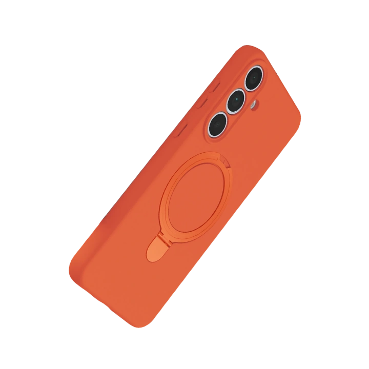 BFS  Samsung Galaxy S24 FE Regal Magsafe Standlı Kapak - Turuncu