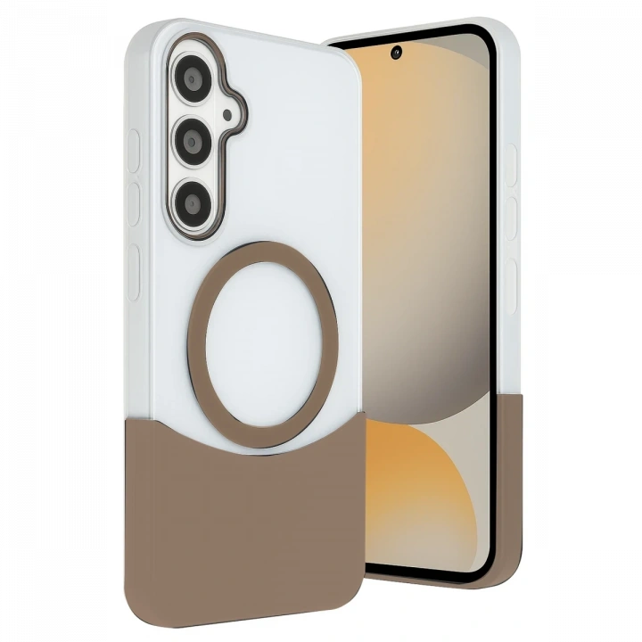 BFS  Samsung Galaxy S24 FE Velar Magsafe Kapak - Çöl Titanyum