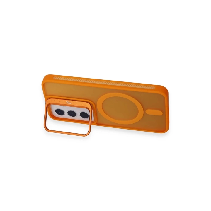 BFS  Samsung Galaxy S24 Flet Lens Magsafe Kapak - Turuncu